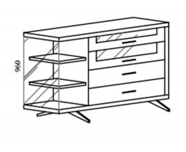 ART.MA9010 DRESSER WITH LHS OR RHS OPEN COMPARTMENT