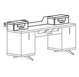 DRESSER/WRITING TABLEB WITH COUNTERTOP DRAWERS