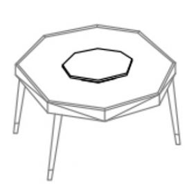 OCTAGONAL TABLE WITH LAZY SUSAN