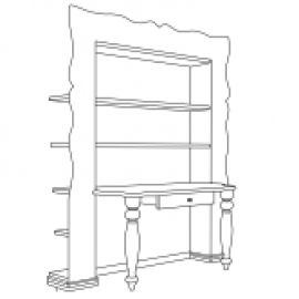 YSC21 BOOKCASE WITH DESK