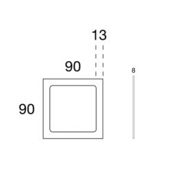 cm 90 x 90 laccato