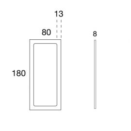 cm 80 x 180 laccato