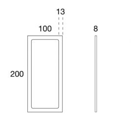 cm 100 x 200 laccato