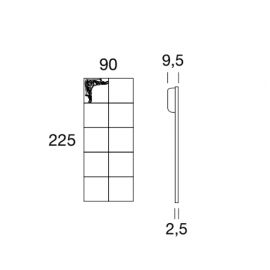 cm 90 x 225 L