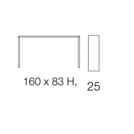 cm 160 x 25 x 83