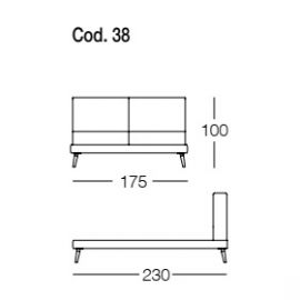 COD 38 - LETTO TESTATA DRITTA