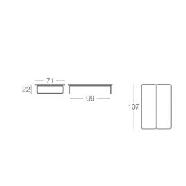 T02 - TAVOLINO 71X107XH22 CM