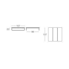 T03 - TAVOLINO 107X107XH22 CM