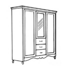 VV40V - wardrobe with glass central door