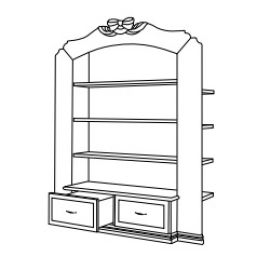 YCC01 BOOKCASE WITH DRAWERS