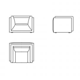 cm 115 x 94 x h.78