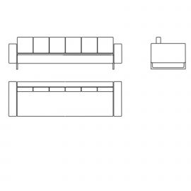 cm 280 x 100 x h.83