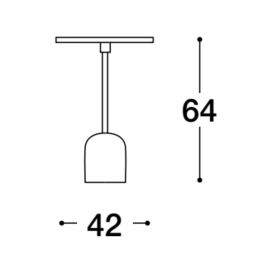 Ø 42 H. 64 CM. 