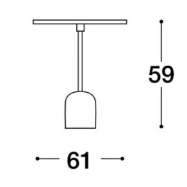 Ø 61 H. 59 CM. 