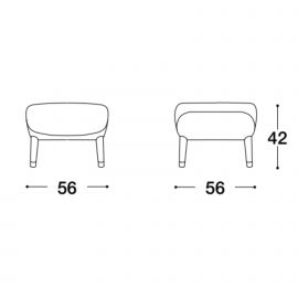 cm 56 x 56 x h.42