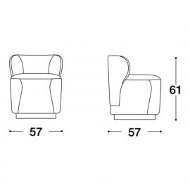 cm 57 x 57 x h.61