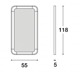 L. 55 P. 5 H. 118 CM.