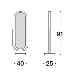 W. 15,74 D. 9,84 H. 35,82 IN.