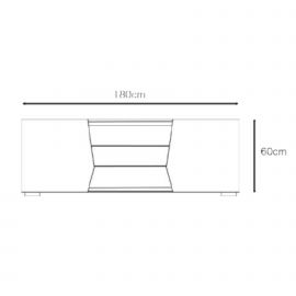 cm 180 x 45 h.60